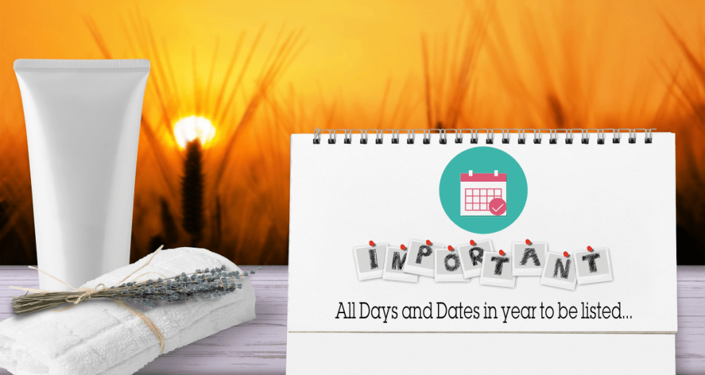Important days and dates in year